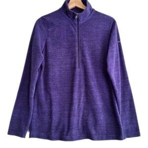 COLUMBIA Fleece Sweatshirt Half-zip Purple Top Sz M